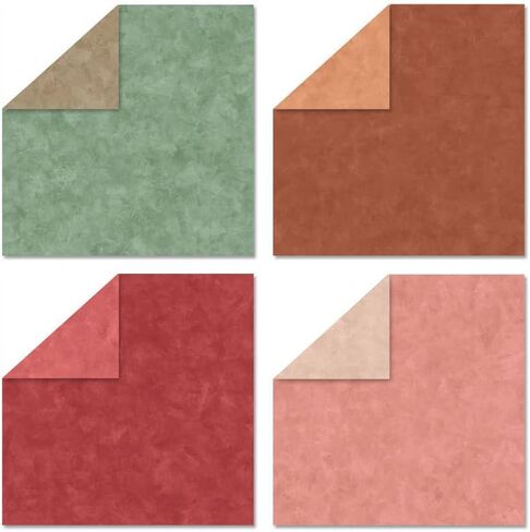 24 Sheets Scrapbook Paper Solid Colors - Double-Sided Earth Tone Craft Sheets for DIY Decorative Background Card Making Photo Album Junk Journal Decor, 12"x12" (Earth Tone) in Saudi Arabia