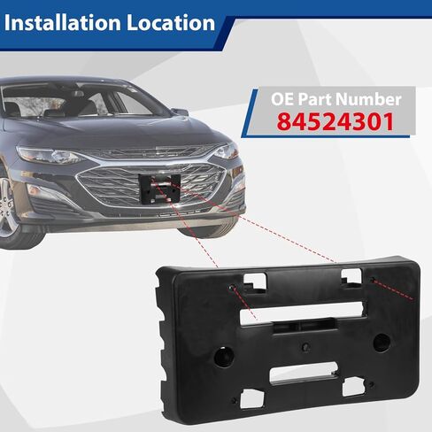 دعامة لوحة الترخيص الأمامية متوافقة مع 2003 2004 2005 2006 2007 GMC Sierra 1500 2500HD 3500HD 15199886 GM1068135 إطار حامل لوحة ترخيص المصد الأمامي in Kuwait