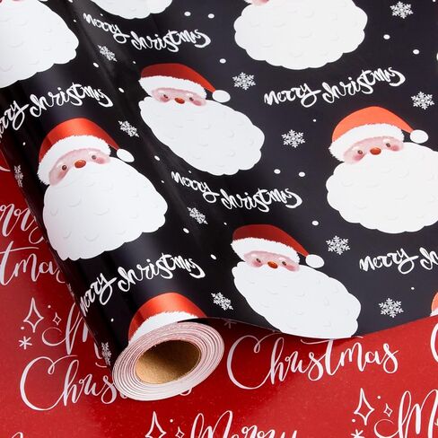 لفات ورق تغليف عيد الميلاد من Merture Pink Santa - لفة صغيرة - 17 بوصة × 32.8 قدم (46.5 قدم مربع. ttl.) - غلاف هدايا وردي للفتيات مع تصميم سانتا كلوز اللطيف وقصب الحلوى لعيد الميلاد، والحفلات، والعطلات، والاحتفال بالمهرجانات in Kuwait