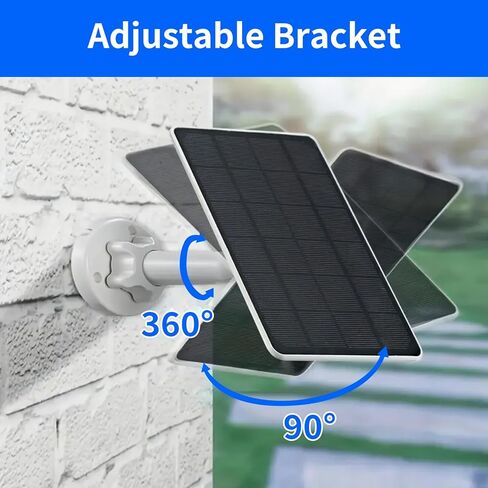 Solar Panel Charger for Arlo Essential 2K Outdoor(2nd Gen)/Essential XL Camera(2nd Gen)/Essential Spotlight Camera, USB C and Micro USB Plug, 9.8ft Cable, Weatherproof (2Pack) in Saudi Arabia