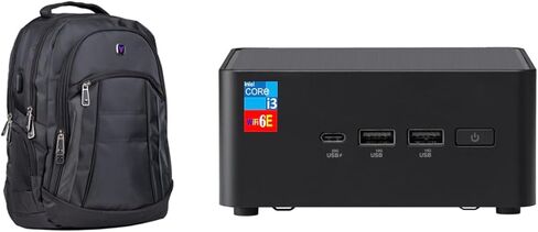 ASUS NUC 14 Pro Mini Desktop (Intel Core 3 100U, Intel Graphics Shared, 16GB DDR5, 1TB PCIe SSD, 2 Thunderbolt 4, WiFi 6E, Bluetooth 5.3, 90W PSU, RJ-45, 2 HDMI, Win 11 Home) w/Premium Backpack in Saudi Arabia