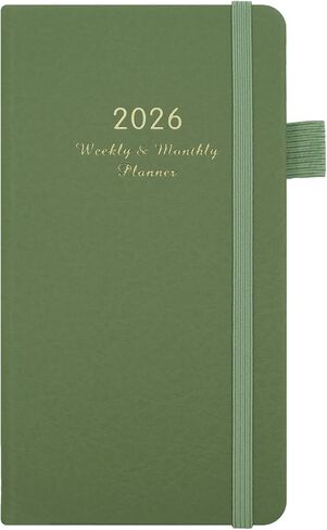 2026 Pocket Planner, Small Weekly and Monthly Calendar Planner 2026 Academic Year (January 2026-December 2026) Purse Size, Agenda Book for Teacher, School Student, Office,Home (Green JAN2026-DEC2026) in Saudi Arabia