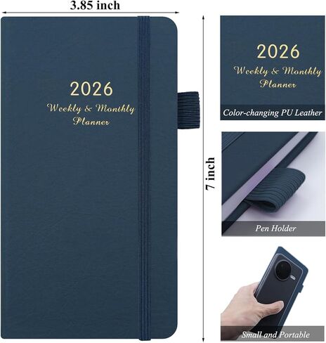 2026 Pocket Planner, Small Weekly and Monthly Calendar Planner 2026 Academic Year (January 2026-December 2026) Purse Size, Agenda Book for Teacher, School Student, Office,Home (Green JAN2026-DEC2026) in Saudi Arabia