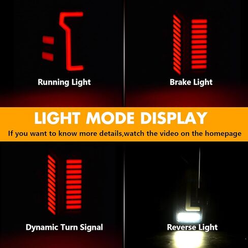 مصابيح خلفية LED متسلسلة كاملة لسيارة Ford F-150 2004-2008، تسلسل بدء التشغيل الديناميكي، عدسة مدخنة، مظهر مخصص فريد، إشارة الانعطاف، مجموعة المصابيح الخلفية للفرامل والعكس in Kuwait