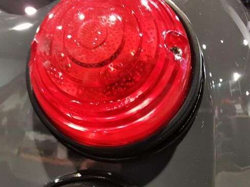 iJDMTOY 12V 70mm Round Dome Shape Flush Mount Red Lens Brilliant Red LED Taillight Tail/Brake Lights, Turn Signal Lamps, Compatible With Classic 50s 60s Car Caravan Truck SUV, etc in Saudi Arabia