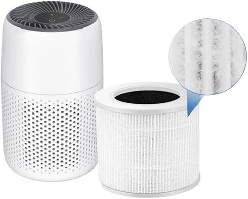 Compatible Core Mini-P Air Purifier, 3-in-1 High-Efficiency HEPA Active Carbon Filter PM2.5 Formaldehyde Odor Clean(1Pcs) in Saudi Arabia