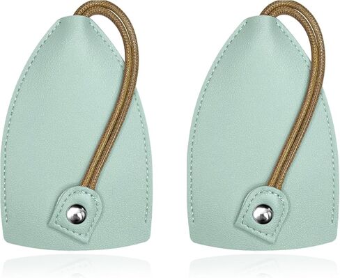 2PCS Car Key Case, PU Leather Creative Pull-Out Large-Capacity Car Keychain, Cute Key Fob Case with Holder Hook(Green) in Saudi Arabia