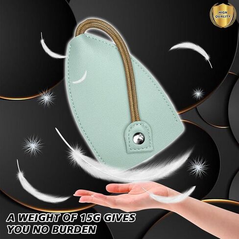 2PCS Car Key Case, PU Leather Creative Pull-Out Large-Capacity Car Keychain, Cute Key Fob Case with Holder Hook(Green) in Saudi Arabia