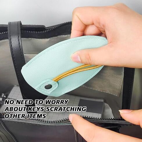 2PCS Car Key Case, PU Leather Creative Pull-Out Large-Capacity Car Keychain, Cute Key Fob Case with Holder Hook(Green) in Saudi Arabia