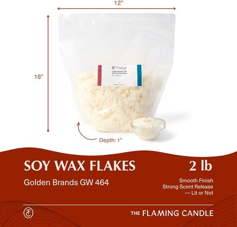 TFC All Natural Premium Soy Wax Flakes (GW 464), Easy to Melt and Measure Than Wax Melts or Wax Beads, Candle Making Supplies for DIY Projects and Candle Making Kits (10 LB) in Saudi Arabia