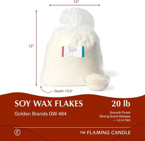 TFC All Natural Premium Soy Wax Flakes (GW 464), Easy to Melt and Measure Than Wax Melts or Wax Beads, Candle Making Supplies for DIY Projects and Candle Making Kits (10 LB) in Saudi Arabia