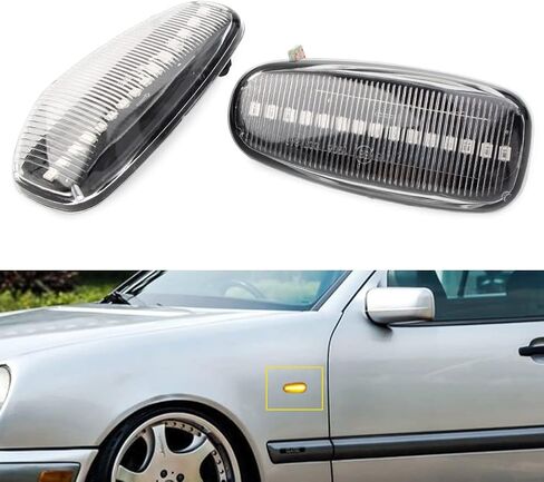 Cnkaka036 Car Auto Front Sequential Flowing Side Marker Light Assembly for Mercedes Benz CLK-Class W202 S202 C208 A208 1996-2001, E-Class W210 S210 1995-1999, SLK-Class R170 1997-2000 in Saudi Arabia