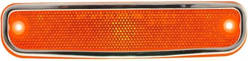 KarParts360 لسيارة تشيفي K10 سوبربان 1978 1979 1980 مصابيح العلامات الجانبية للسائق وجانب الركاب | زوج | بلاستيك | عدسة العنبر | مع تقليم الكروم | بديل لـ GM2550108 | 6270434 in Kuwait