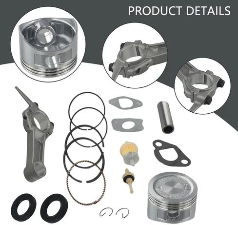 مجموعة قطع غيار إصلاح المحرك المتوافقة مع GX200 168F 5 5HP 6 5HP تتضمن حشوات حلقات مكبس قضيب التوصيل والمكونات الأساسية in Saudi Arabia