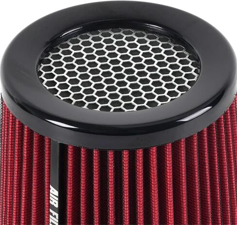 Car Air Filter High Flow Cone Cold Air Intake Filter Auto Modification Accessories Mesh Cone Universal 76mm 3inch(Black) in Saudi Arabia