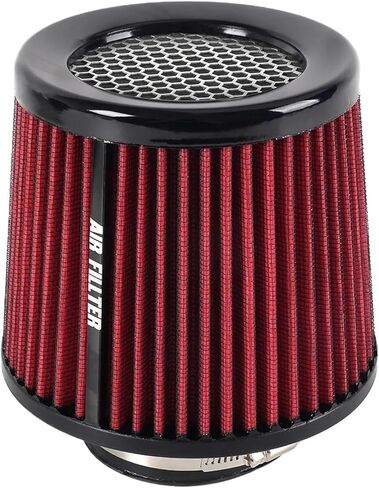 Car Air Filter High Flow Cone Cold Air Intake Filter Auto Modification Accessories Mesh Cone Universal 76mm 3inch(Black) in Saudi Arabia