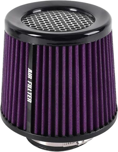 Car Air Filter High Flow Cone Cold Air Intake Filter Auto Modification Accessories Mesh Cone Universal 76mm 3inch(Black) in Saudi Arabia