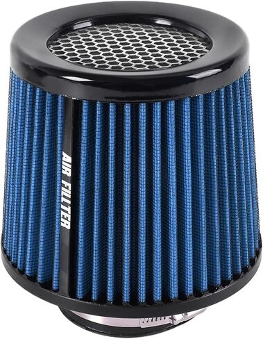 Car Air Filter High Flow Cone Cold Air Intake Filter Auto Modification Accessories Mesh Cone Universal 76mm 3inch(Black) in Saudi Arabia