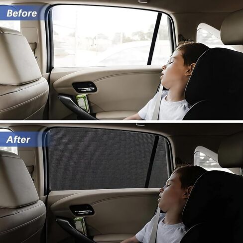 4pcs Premium Car Window Screens, Front and Rear Window Shades for Ultimate Sun Protection and Camping Comfort in Saudi Arabia