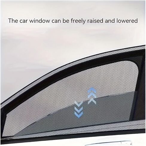 4pcs Premium Car Window Screens, Front and Rear Window Shades for Ultimate Sun Protection and Camping Comfort in Saudi Arabia