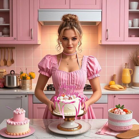 yuboo 10 Pack Bow Cake Topper, Ribbion Hot Pink Bows for Cake with Happy Birthday Sign, Coquette Themed Party Baby Shower Wedding Decorations Party Supplies,Bows for Cakes in Saudi Arabia