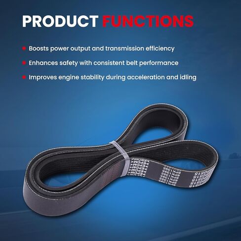 MOCA Serpentine Belt 8PK1395 Fits for 14-16 for BMW 335i GT xDrive/ 435i/ 435i xDrive/ M235i 3.0L, 13-15 for BMW 740i/ 740Li, 15-18 for M3/ X4 3.0L in Saudi Arabia