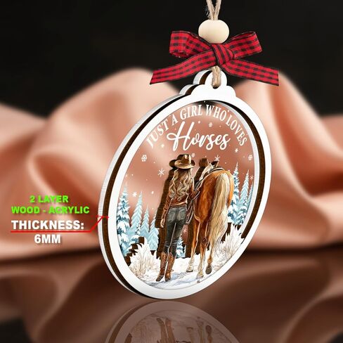 زينة الحصان لشجرة عيد الميلاد، زخرفة الألومنيوم لشجرة عيد الميلاد للحصان (ليست ثلاثية الأبعاد)، زينة عيد الميلاد في المزرعة 2023 لمحبي الخيول، والفروسية، وراكب الخيل، والمزارع in Kuwait