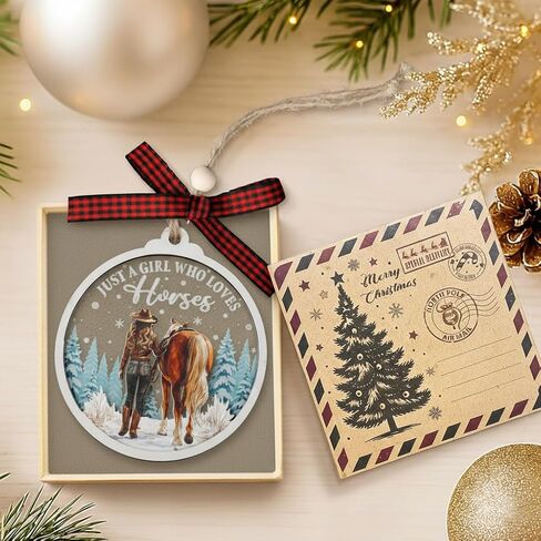 زينة الحصان لشجرة عيد الميلاد، زخرفة الألومنيوم لشجرة عيد الميلاد للحصان (ليست ثلاثية الأبعاد)، زينة عيد الميلاد في المزرعة 2023 لمحبي الخيول، والفروسية، وراكب الخيل، والمزارع in Kuwait