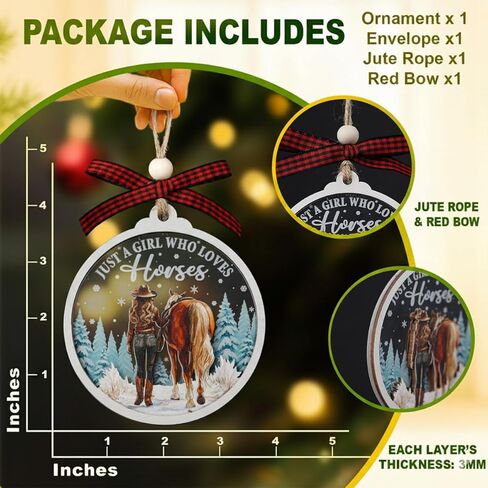 زينة الحصان لشجرة عيد الميلاد، زخرفة الألومنيوم لشجرة عيد الميلاد للحصان (ليست ثلاثية الأبعاد)، زينة عيد الميلاد في المزرعة 2023 لمحبي الخيول، والفروسية، وراكب الخيل، والمزارع in Kuwait