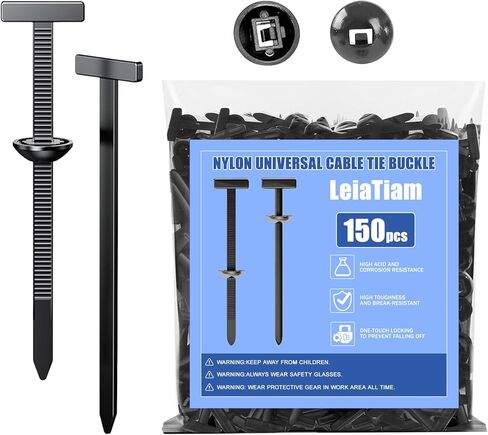 150Pcs Nylon Universal Cable Tie Buckle,Zipper Clips for Cars,New T Multifunctional Nylon Zip Ties With Pin & Button Design Plastic Cable Fixion Tools for Car Repairs,Home,Garden,Workshop in Saudi Arabia