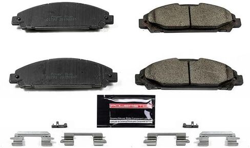 Power Stop Z23-1791 Front Z23 Evolution Sport وسادات فرامل سيراميك مملوءة بألياف الكربون مع أجهزة لفورد موستانج 2015-2023 [نموذج محدد] in Saudi Arabia