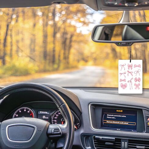 Preppy Pink Cologne Car Air Freshener, Funky Disco Ball Cherry Good Times Guest Check Hanging Air Freshener 4 Pcs for Cars Closet Drawer Books, Pink Car Accessories Mirror Decor for Women in Saudi Arabia