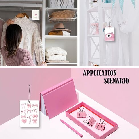 Preppy Pink Cologne Car Air Freshener, Funky Disco Ball Cherry Good Times Guest Check Hanging Air Freshener 4 Pcs for Cars Closet Drawer Books, Pink Car Accessories Mirror Decor for Women in Saudi Arabia