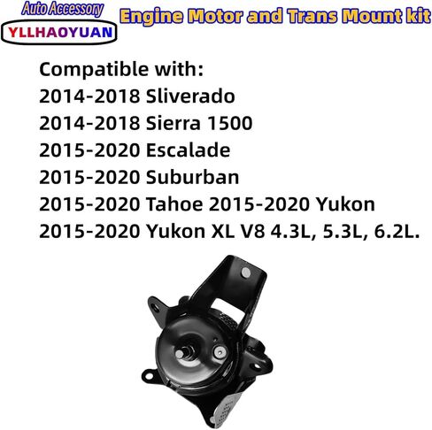 Engine Motor Mount Front Left 1pcs for Escalade/Escalade ESV/Silverado 1500/Yukon XL/Yukon 2014 2015 2016 2017 2018 2019 2020 Replacement for A5739 84175583 3275 in Saudi Arabia