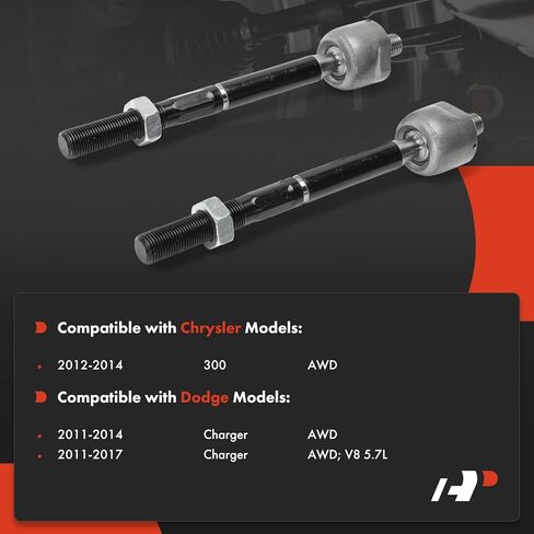 A-Premium 2 x Front Inner Tie Rod Ends, Compatible with Dodge Charger 2011-2017 & Chrysler 300 2012-2014, AWD in Saudi Arabia