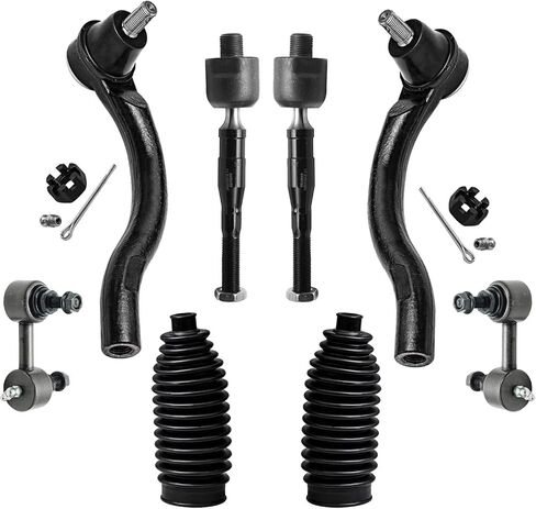 Detroit Axle - 1.8L Front 8pc Suspension Kit for 2006-2011 Honda Civic 2007 2008 2009 2010, 4 Inner & Outer Tie Rods, 2 Sway Bar Links, 2 Boots, Replacement in Saudi Arabia