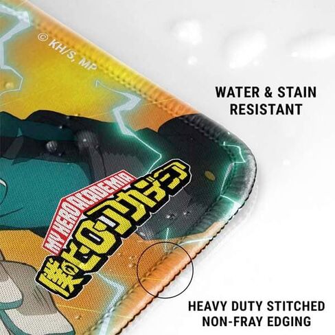 Skinit Small Gaming Mouse Pad - Officially Licensed Deku and Bakugo Season 5 Design with Stitched Edges, Waterproof, Non-Slip Rubber Base, Desk Mat for Keyboard & Mouse, 12.6" x 11" inches in Saudi Arabia