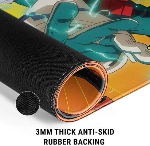 Skinit Small Gaming Mouse Pad - Officially Licensed Deku and Bakugo Season 5 Design with Stitched Edges, Waterproof, Non-Slip Rubber Base, Desk Mat for Keyboard & Mouse, 12.6" x 11" inches in Saudi Arabia