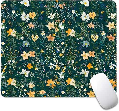 لوحة ماوس مربعة الشكل ونباتات زهور مرسومة بالزيت القديم، تصميم بساط ماوس مخصص ذو ملمس مميز، قماش لوحة ماوس قابل للغسل، قاعدة مطاطية غير قابلة للانزلاق، وسادات فأرة كمبيوتر للفأرة اللاسلكية in Kuwait