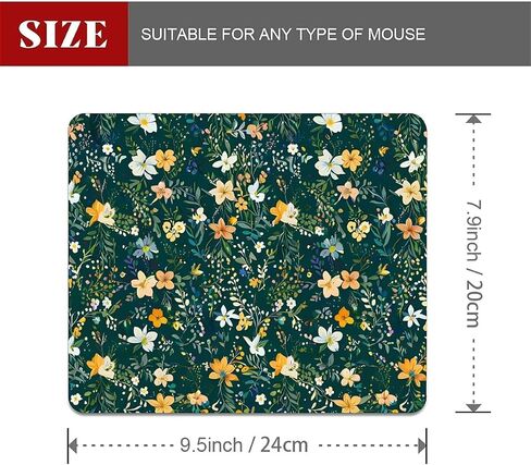 لوحة ماوس مربعة الشكل ونباتات زهور مرسومة بالزيت القديم، تصميم بساط ماوس مخصص ذو ملمس مميز، قماش لوحة ماوس قابل للغسل، قاعدة مطاطية غير قابلة للانزلاق، وسادات فأرة كمبيوتر للفأرة اللاسلكية in Kuwait