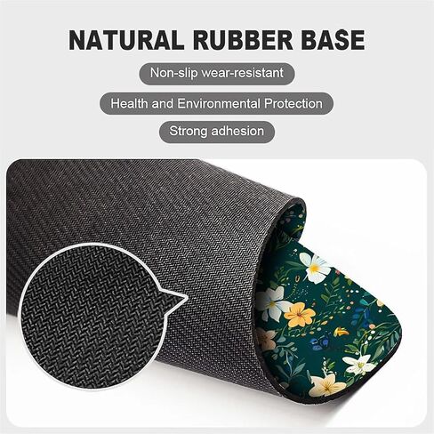 لوحة ماوس مربعة الشكل ونباتات زهور مرسومة بالزيت القديم، تصميم بساط ماوس مخصص ذو ملمس مميز، قماش لوحة ماوس قابل للغسل، قاعدة مطاطية غير قابلة للانزلاق، وسادات فأرة كمبيوتر للفأرة اللاسلكية in Kuwait