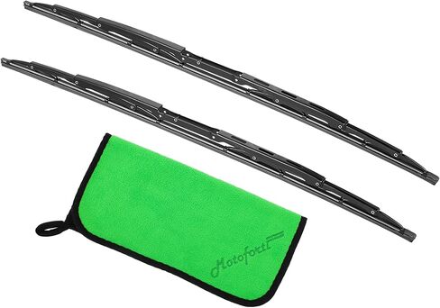 Motoforti Metal Frame Conventional Windshield Wiper Blade Set 21" + 21" Replacement for Land Rover Discovery II 1998-2004 All-Season Front Pair Wiper Towel Kit in Saudi Arabia
