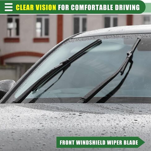 Motoforti Metal Frame Conventional Windshield Wiper Blade Set 21" + 21" Replacement for Land Rover Discovery II 1998-2004 All-Season Front Pair Wiper Towel Kit in Saudi Arabia