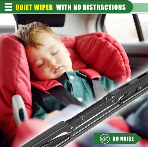 Motoforti Metal Frame Conventional Windshield Wiper Blade Set 21" + 21" Replacement for Land Rover Discovery II 1998-2004 All-Season Front Pair Wiper Towel Kit in Saudi Arabia
