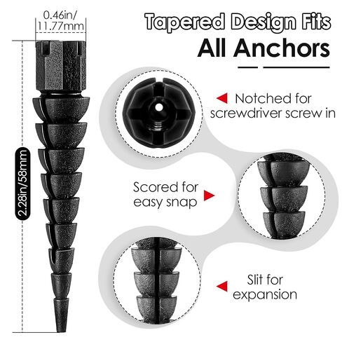 10 Pcs Wood Anchor, Stripped Screw Hole Repair Kit for Wood, Door, Fixing Stripped Screw Holes, Fits Wood Screws Sizes #2 to #16, Screw Holes from Stripped to Gripped, Green in Kuwait