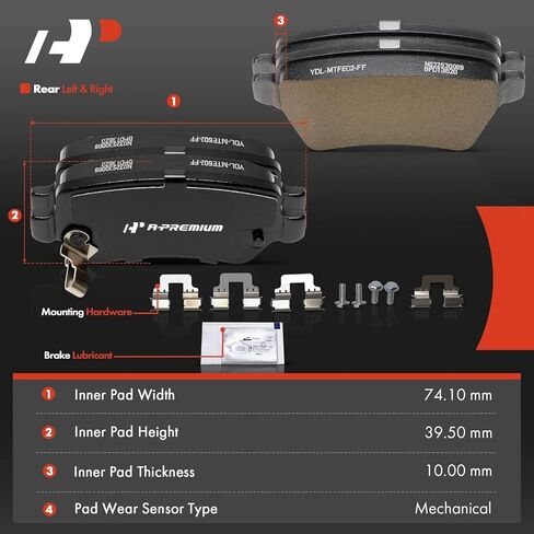 A-Premium Front and Rear Ceramic Disc Brake Pads Set Compatible with Saturn Models - Astra 2008 2009, 8 Pcs in Saudi Arabia