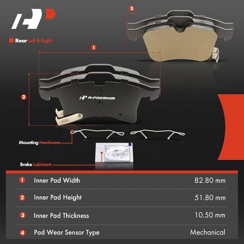 A-Premium Front and Rear Ceramic Disc Brake Pads Set Compatible with Saturn Models - Astra 2008 2009, 8 Pcs in Saudi Arabia