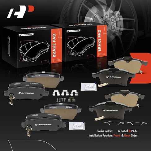 A-Premium Front and Rear Ceramic Disc Brake Pads Set Compatible with Saturn Models - Astra 2008 2009, 8 Pcs in Saudi Arabia