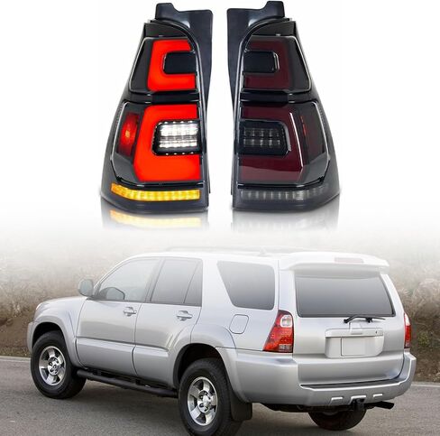 Pair LED Tail Light Assembly For Toyota 4Runner 4th GEN 2003-2009 Start-Up Animation Rear Brake Stop Lamp W/Sequential Turn Signal Left & Right Side in Saudi Arabia