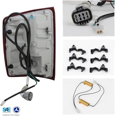 AKKON - مناسب لـ 14-18 تشيفي سيلفرادو 1500 | 15-19 2500 3500HD [ترقية المتوهجة] OE نمط LED أضواء خلفية مصباح الفرامل الخلفية أحمر/واضح عدسة الجمعية زوج/مجموعة in Saudi Arabia